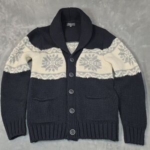lorenzo‎ magni sweater mens medium Cardigan knit 5 button